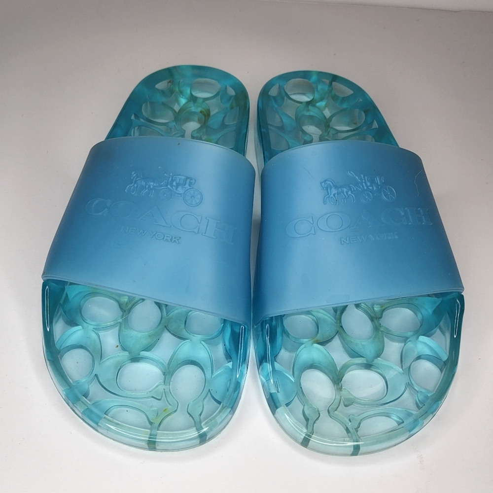 Coach Ulyssa Slides Sandals US women's size 6 blue